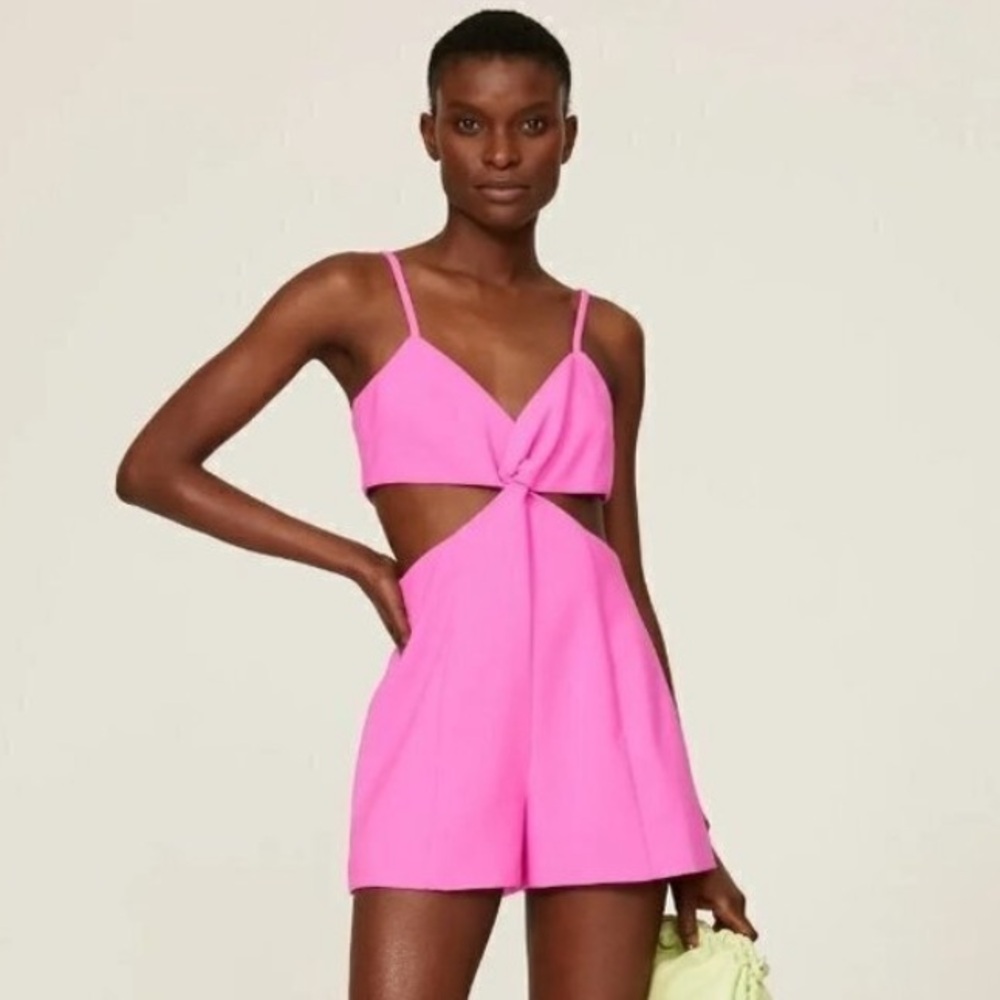 Likely - Ollie Pink Cut-out Romper